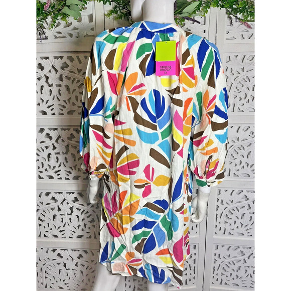 NWT Tabitha Brown x Target Women's Botanical Colorful Cover Up Tunic Size Small - Picture 2 of 13